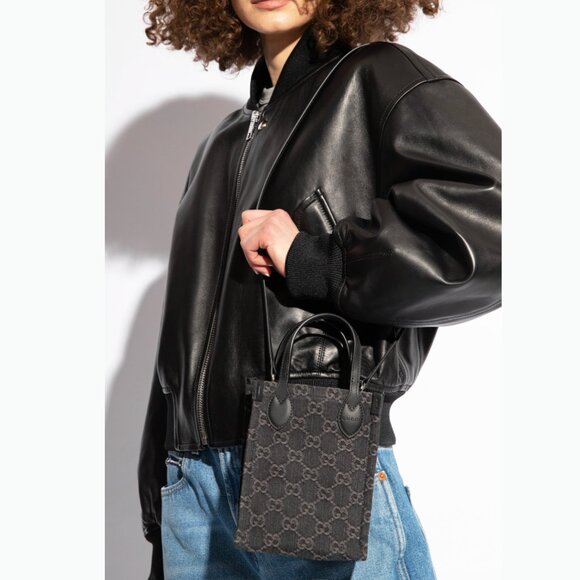 Gucci Ophidia GG Denim Mini Crossbody Bag - Picture 9 of 9